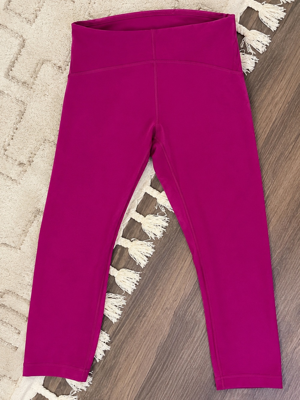 Lululemon Pace Rival Crop Leggings Deep Fuchsia Size 12 Luxtreme